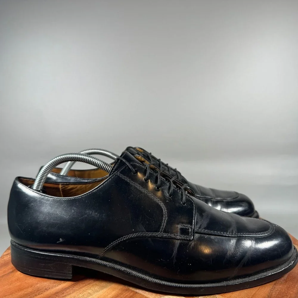 Cole Haan Mens Black Leather Split Toe Derby Dress Shoes C02699 Size 10 D